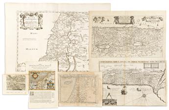 (HOLY LAND.) Group of 10 sixteenth and seventeenth century engraved maps.